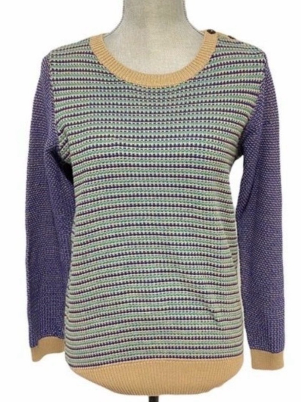 Boden Hotchpotch Texured Knit Pullover Jumper Size 10